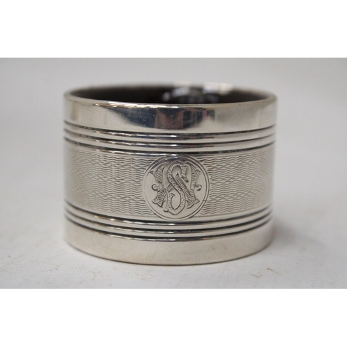 21 - TWO HALLMARKED BIRMINGHAM SILVER NAPKIN RINGS