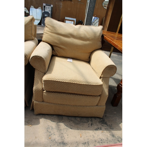 2945 - A PAIR OF MODERN UPHOLSTERED EASY CHAIRS