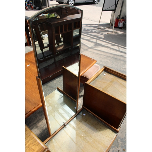 2948 - A MID 20TH CENTURY BEDSIDE LOCKER AND DRESSING TABLE