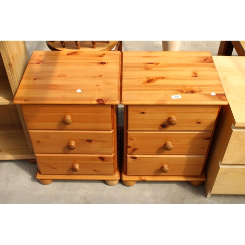 2963 - A PAIR OF MODERN PINE BEDSIDE CHESTS