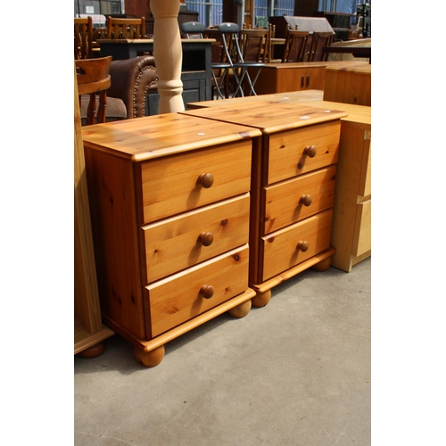 2963 - A PAIR OF MODERN PINE BEDSIDE CHESTS