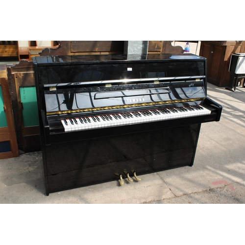 2993 - A BLACK YAMAHA OVERSTRUNG PIANO, C110A, C65339