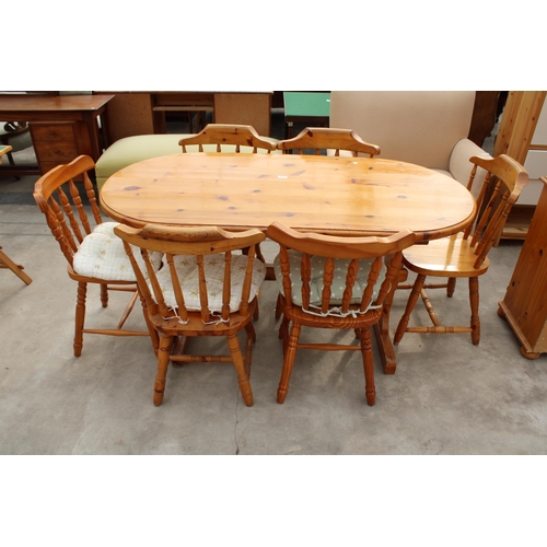 2998 - A MODERN PINE DINING TABLE, 59