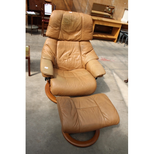 3003 - A STRESSLESS EKORNES SWIVEL RECLINER