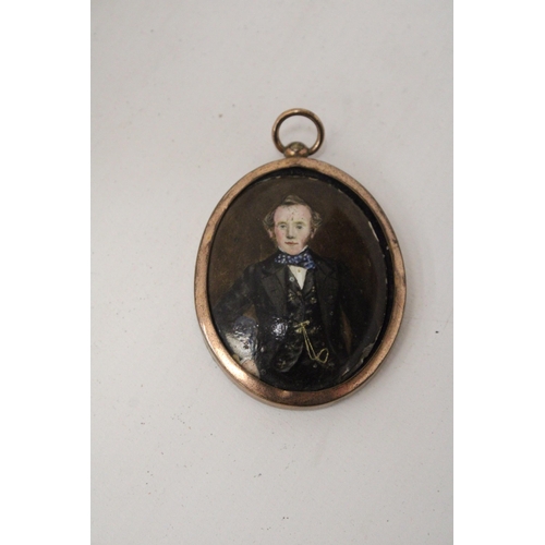 68 - TWO MINIATURE OVAL PORTRAITS