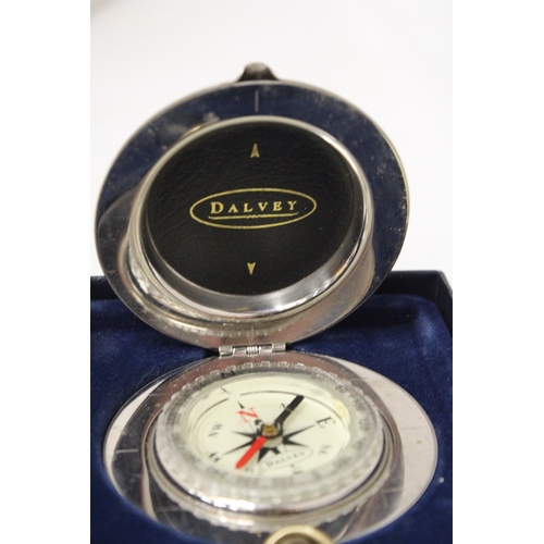 74 - AN ORIGINAL DALVEY POCKET COMPASS IN BOX