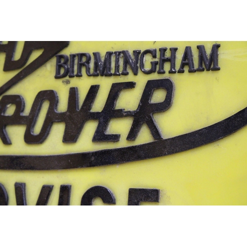 66 - AN ILLUMINATED LAND ROVER BIRMINGHAM ENGLAND SERVICE SIGN - 52 X 28 CM