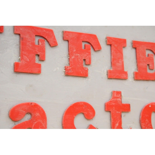 72 - AN ILLUMINATED NUFFIELD TRACTORS SIGN - 74 X 27 CM