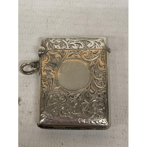 457 - A HALLMARKED BIRMINGHAM SILVER VESTA CASE - GROSS WEIGHT 21.57 G