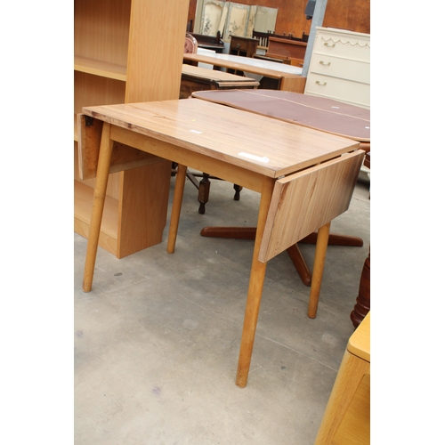 2898 - A DINETTE FORMICA TOP DROP-LEAF KITCHEN TABLE, 48