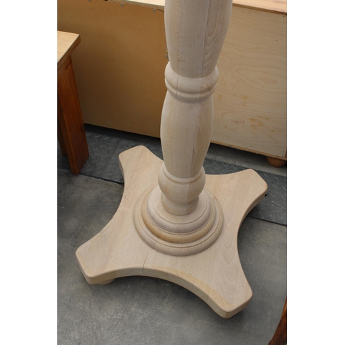 2934 - AN UNPOLISHED TALL PUB TABLE BASE AND COLUMN