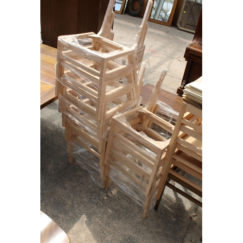 2943 - A QUANTITY OF VARIOUS STACKING CHAIRS, SEATS AND BACKS