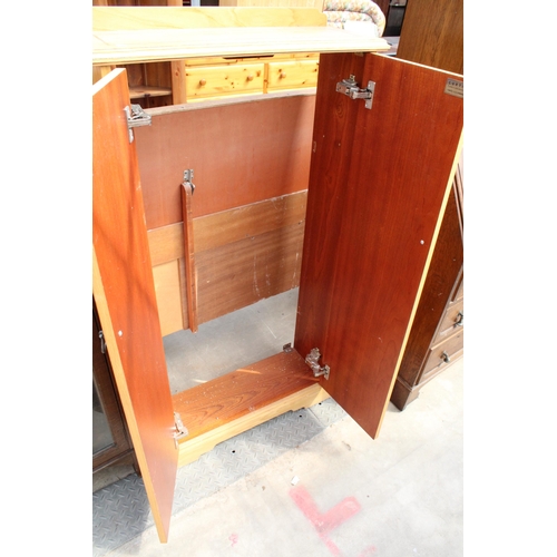 2977 - A MODERN CURTIS FURNITURE TWO DOOR CABINET, 28