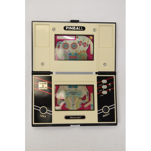 340 - A VINTAGE NINTENDO GAME AND WATCH MULTI SCREEN PINBALL - IN ORIGINAL BOX - VENDOR STATES IN WORKING ... 