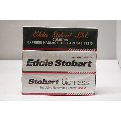 345 - THREE ATLAS EDITIONS SPECIAL EDITION EDDIE STOBART COLLECTOR'S MODELS 1/76 SCALE TO INCLUDE, A SCANI... 