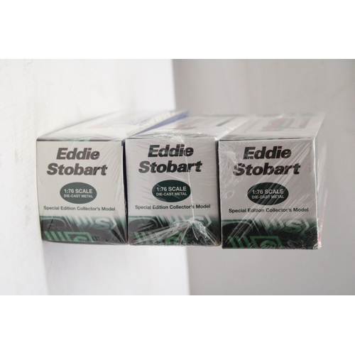 346 - THREE ATLAS EDITIONS EDDIE STOBART SPECIAL EDITION COLLECTOR'S MODELS 1/76 SCALE TO INCLUDE, A SCANI... 