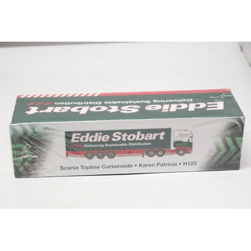 346 - THREE ATLAS EDITIONS EDDIE STOBART SPECIAL EDITION COLLECTOR'S MODELS 1/76 SCALE TO INCLUDE, A SCANI... 