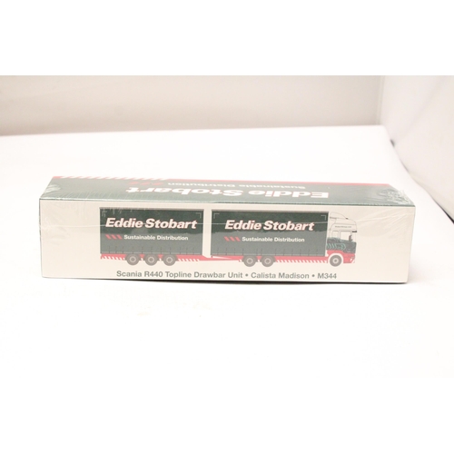 347 - THREE ATLAS EDITIONS EDDIE STOBART SPECIAL EDITION COLLECTOR'S MODELS 1/76 SCALE TO INCLUDE, A SCANI... 