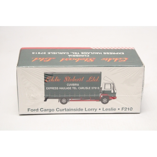 349 - FOUR ATLAS EDITIONS EDDIE STOBART SPECIAL EDITION COLLECTOR'S MODELS 1/76 SCALE TO INCLUDE, SCANIA O... 