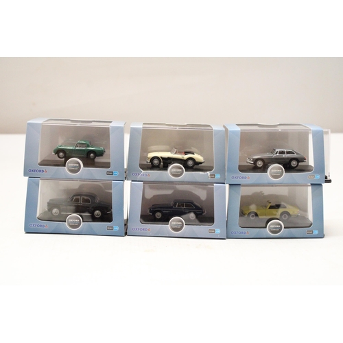 357 - SIX VARIOUS AS NEW AND BOXED OXFORD AUTOMOBILE COMPANY VEHICLES