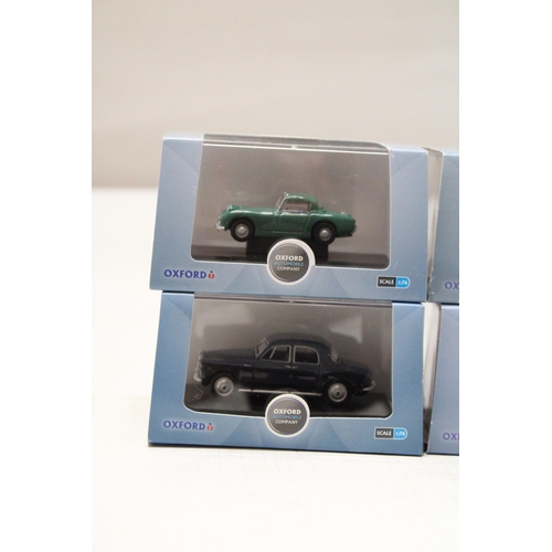 357 - SIX VARIOUS AS NEW AND BOXED OXFORD AUTOMOBILE COMPANY VEHICLES