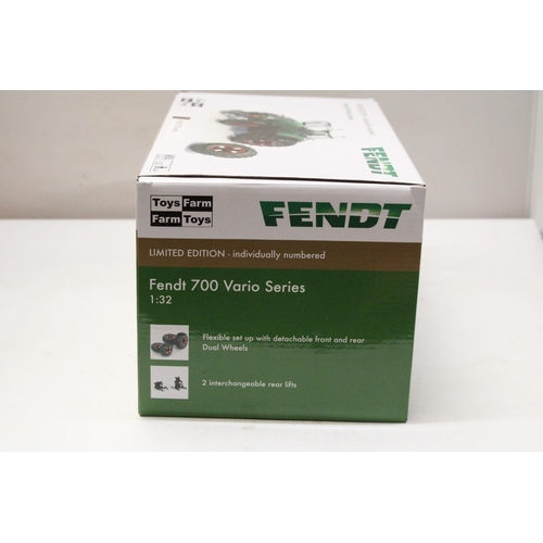 400 - A FENDT 700 VARIO SERIES, LIMITED EDITION TRACTOR, SCALE 1: 32 - AS NEW IN BOX