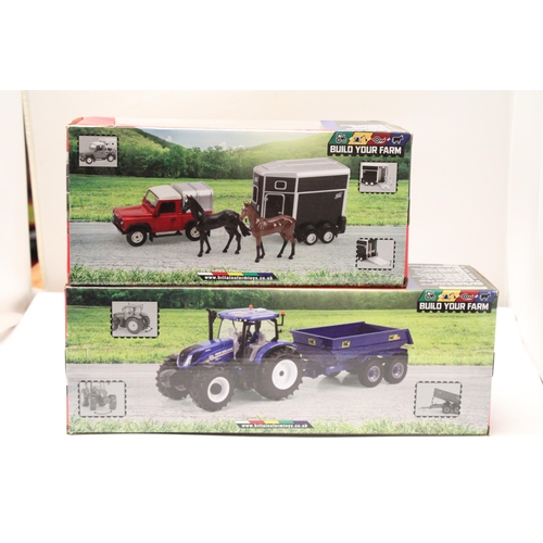 411 - TWO BRITAINS SCALE 1:32 MODELS TO INCLUDE A NEW HOLLAND T6.175 WITH NC DUMP TRAILER PLAYSET PLUS A L... 