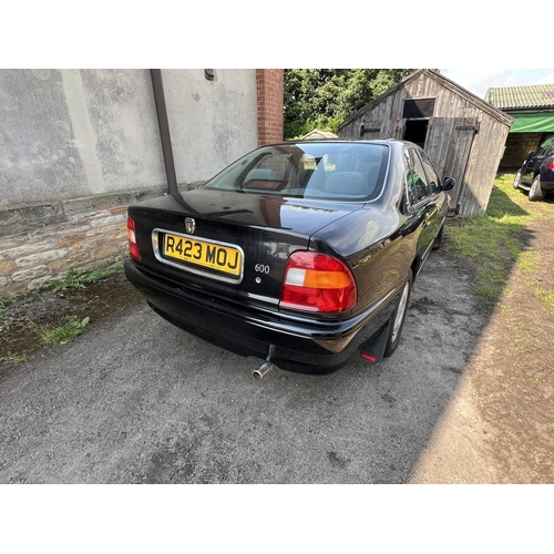 165 - ROVER 600 4 DOOR SALOON PETROL CAR R423 MOJ FIRST REG 09.02.1998 NO MOT 33419 MILES   NO VAT