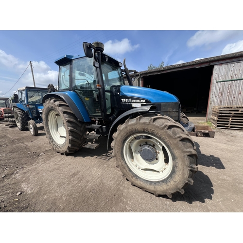 168 - NEW HOLLAND TS115 TRACTOR W303CNO  6333 HOURS  FIRST REG 30.03.2000 ONE OWNER FROM NEW + VAT