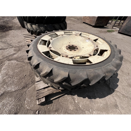 171 - 2 ROW CROP WHEELS AND TYRES  8.3-44  + VAT