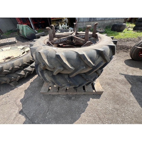 172 - 2 DUAL WHEELS AND TYRES 12.4/11-36  + VAT