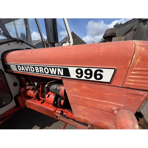 173 - CASE DAVID BROWN 996 TRACTOR 2637 HOURS KCW300N FIRST REG 01.05.1975 ONE OWNER FROM NEW  + VAT