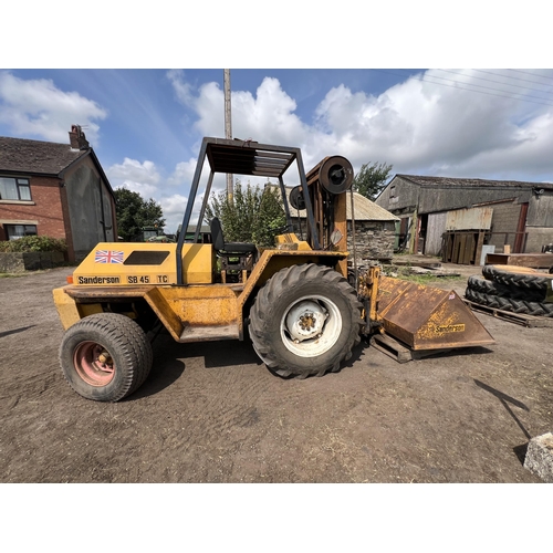 176 - SANDERSON SB45 FORKLIFT WITH BUCKET AND PALLET FORK UHG454R 1297 HOURS FIRST REG 29.09.1976 ONE OWNE... 