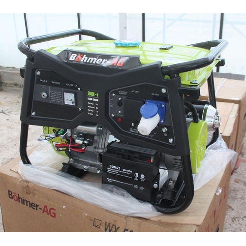 4 - BOHMER -AG GENERATOR 5000K BRAND NEW WITH ELECTRIC START  + VAT