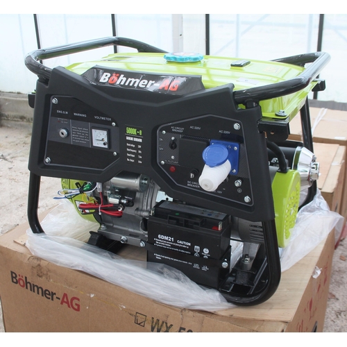 6 - BOHNER-AG GENERATOR BRAND NEW WITH ELECTRIC START  + VAT