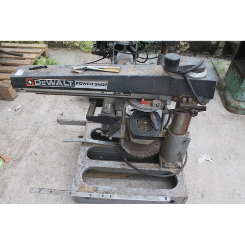 107 - DEWALT RADIAL SAW IN WORKING ORDER  NO VAT