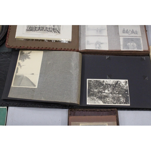 145 - THREE VINTAGE PHOTO ALBUMS CONTAINING PHOTOGRAPHS TOGETHER WITH A HERBERT STRANGS ANNUAL DATED XMAS,... 