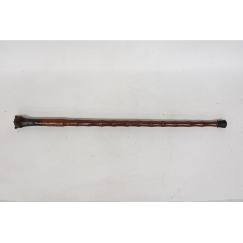 22 - A WALKING STICK WITH A FOX FINIAL