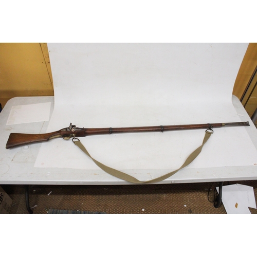 33 - AN AFGHAN-INDIAN CIRCA 1850 3 BANDED ENFIELD PERCUSSION RIFLE