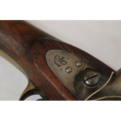 33 - AN AFGHAN-INDIAN CIRCA 1850 3 BANDED ENFIELD PERCUSSION RIFLE