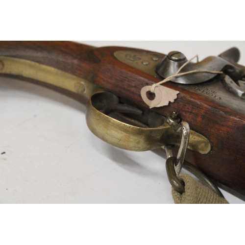 33 - AN AFGHAN-INDIAN CIRCA 1850 3 BANDED ENFIELD PERCUSSION RIFLE