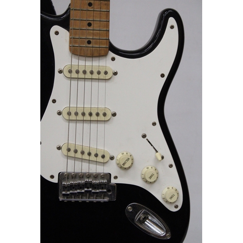 45 - A SQUIRE STRATOCASTER BY FENDER WITH STAND - CN5044009