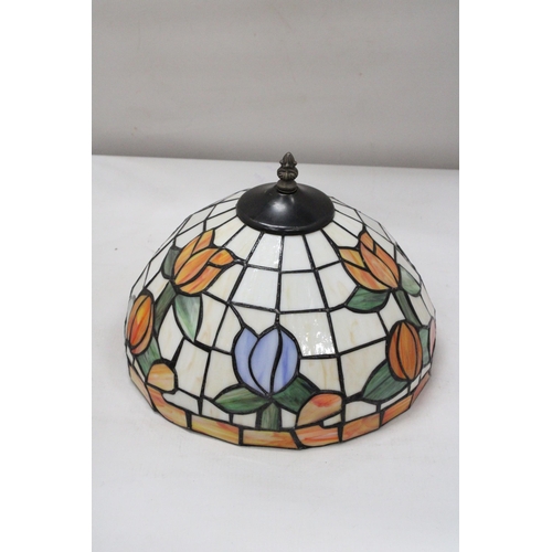 51 - A LARGE TIFFANY STYLE LAMPSHADE