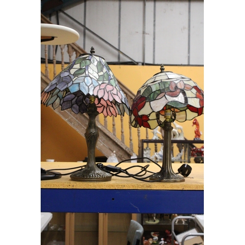 54 - TWO TIFFANY STYLE LAMPS