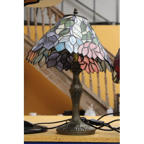 54 - TWO TIFFANY STYLE LAMPS