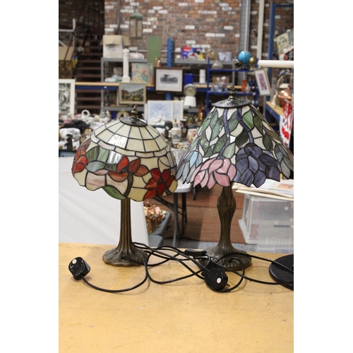 54 - TWO TIFFANY STYLE LAMPS