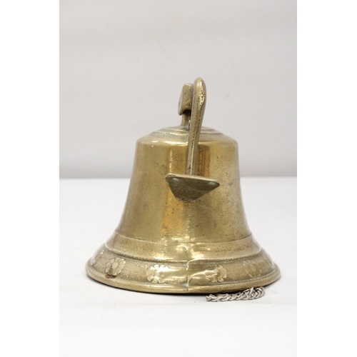 7 - A VINTAGE BRASS SHIPS BELL