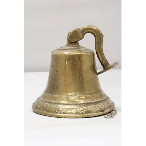 7 - A VINTAGE BRASS SHIPS BELL