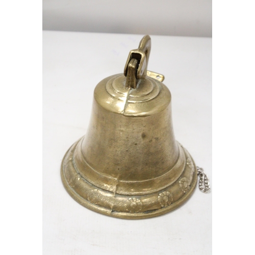 7 - A VINTAGE BRASS SHIPS BELL