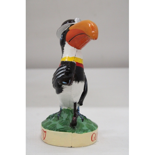 183 - A CAST GUINNESS TOUCAN, HEIGHT 16CM